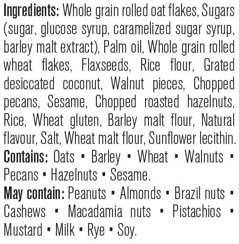 Flaxseed Nut Granola with Walnuts and Hazelnuts