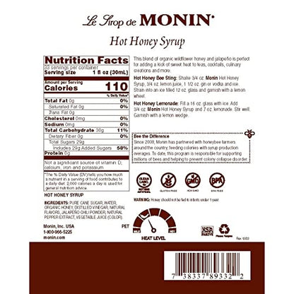 Hot Honey Syrup Sweet and Spicy 1 Liter 4-Pack