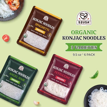 Organic Konjac Shirataki Noodles 3-Variety Pack