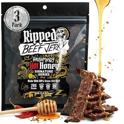 Beef Jerky Grass-Fed 20g Protein Made in USA