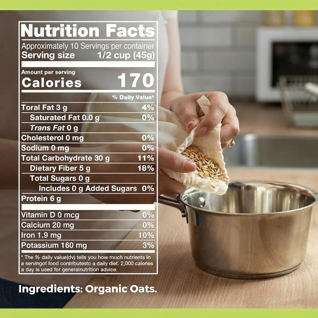 Organic Oat Groats High-Protein Whole Grain Oats