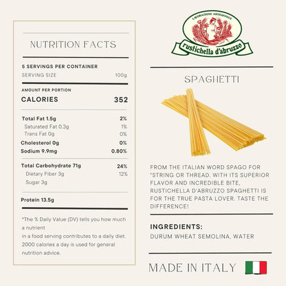 Spaghetti Italian Pasta Authentic Abruzzo Style