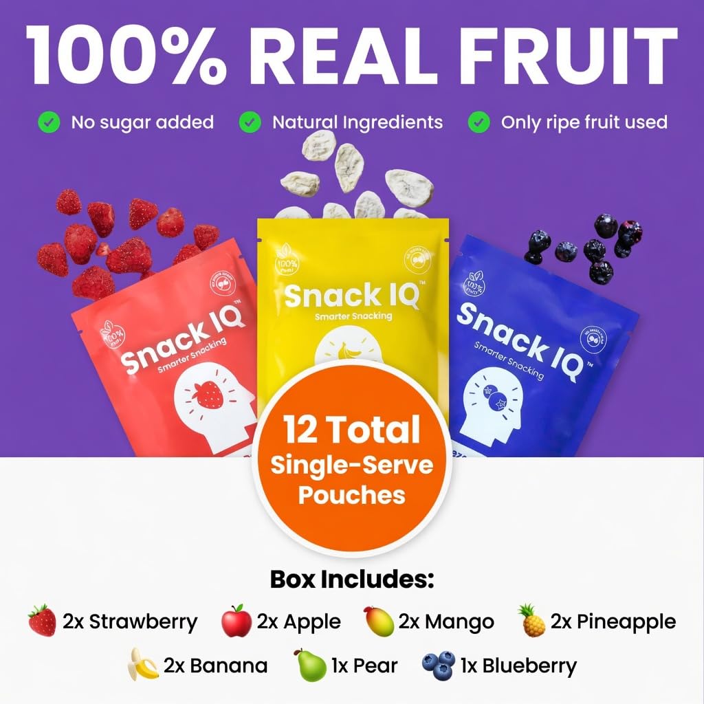 Freeze-Dried Fruit Chips No Sugar Added 12-Pack