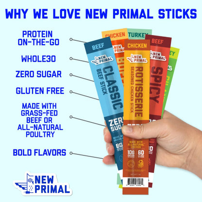 Grass-Fed Beef Sticks Classic and Spicy Pack