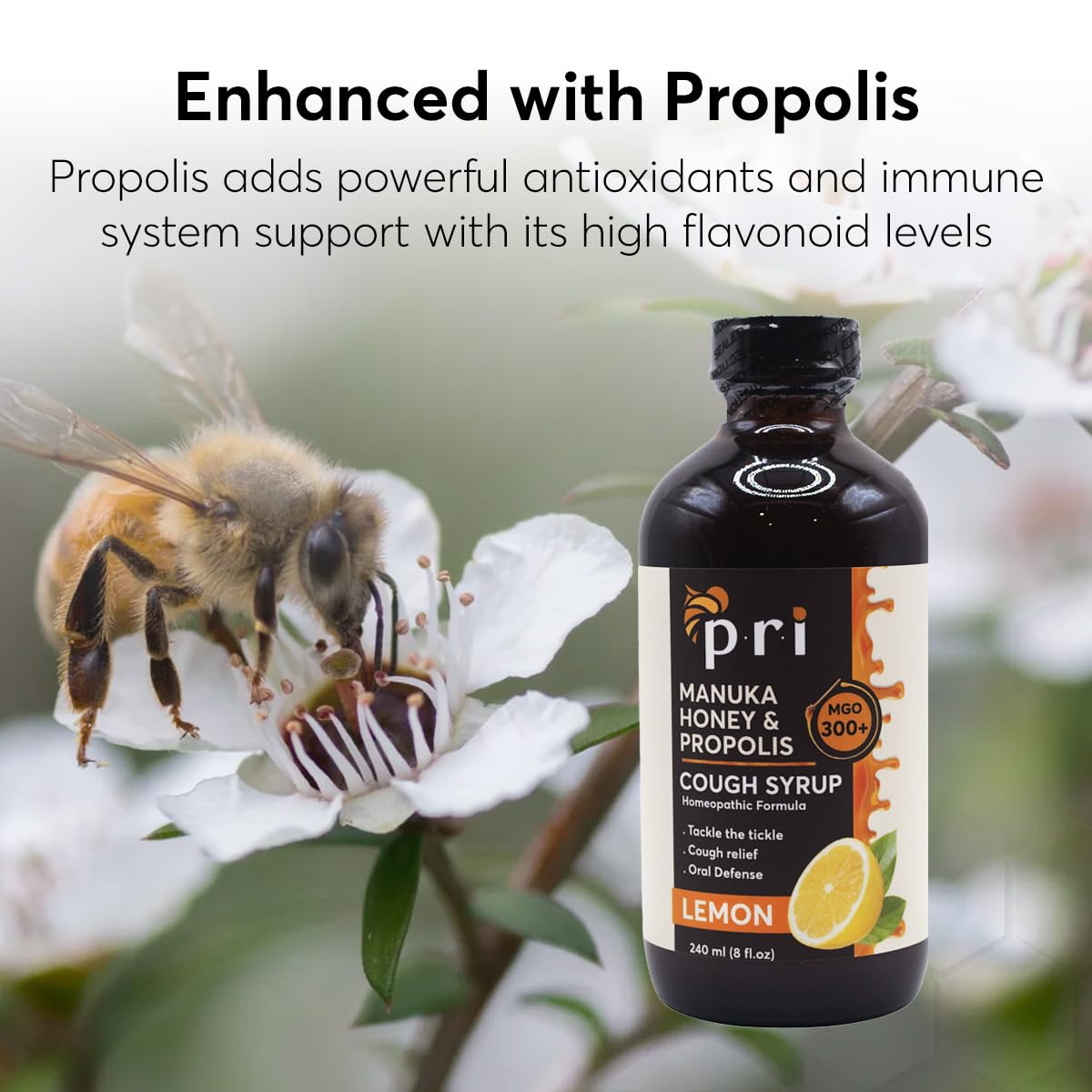 Natural Cough Syrup with Manuka Honey and Propolis
