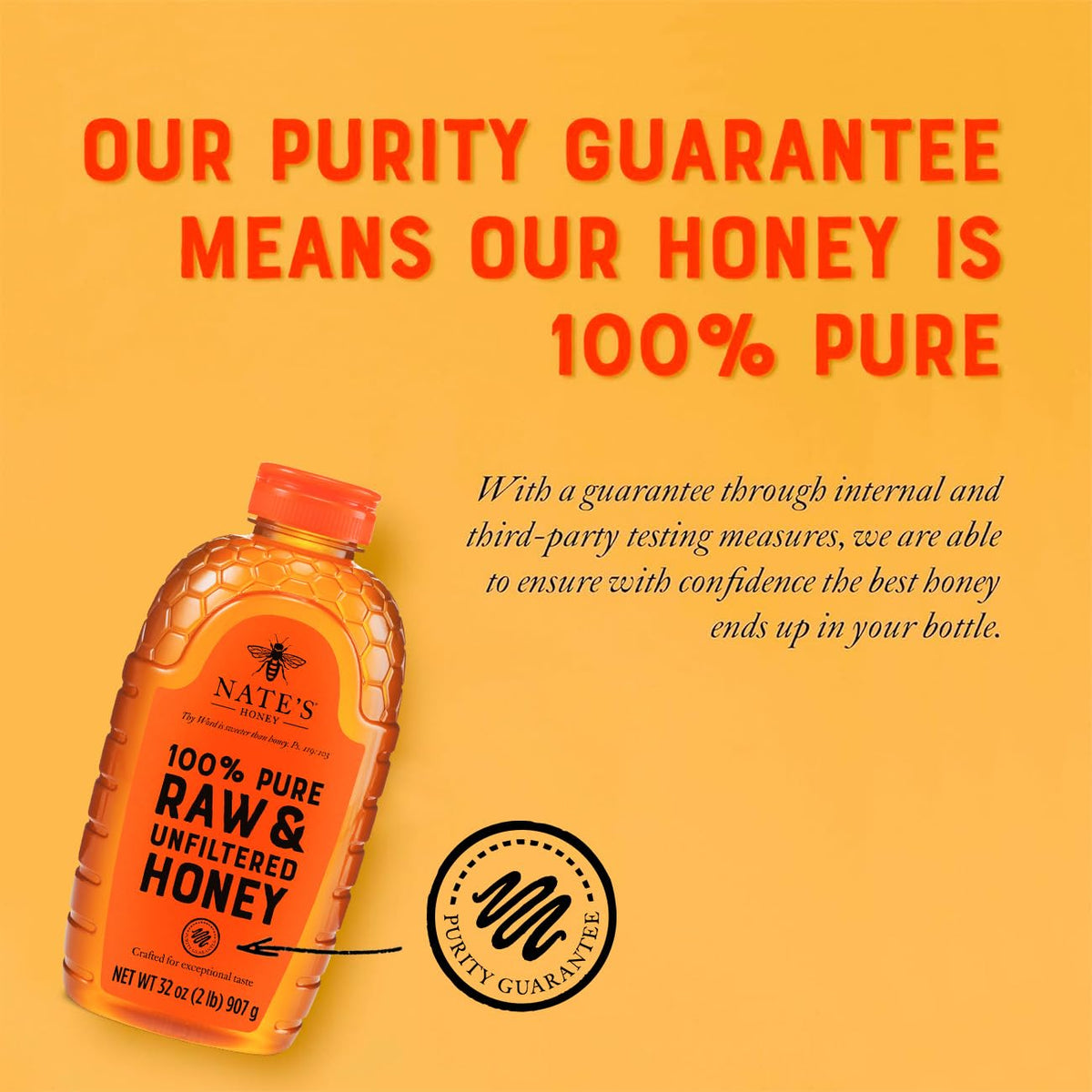 Raw Unfiltered Honey 100% Pure Natural Sweetener