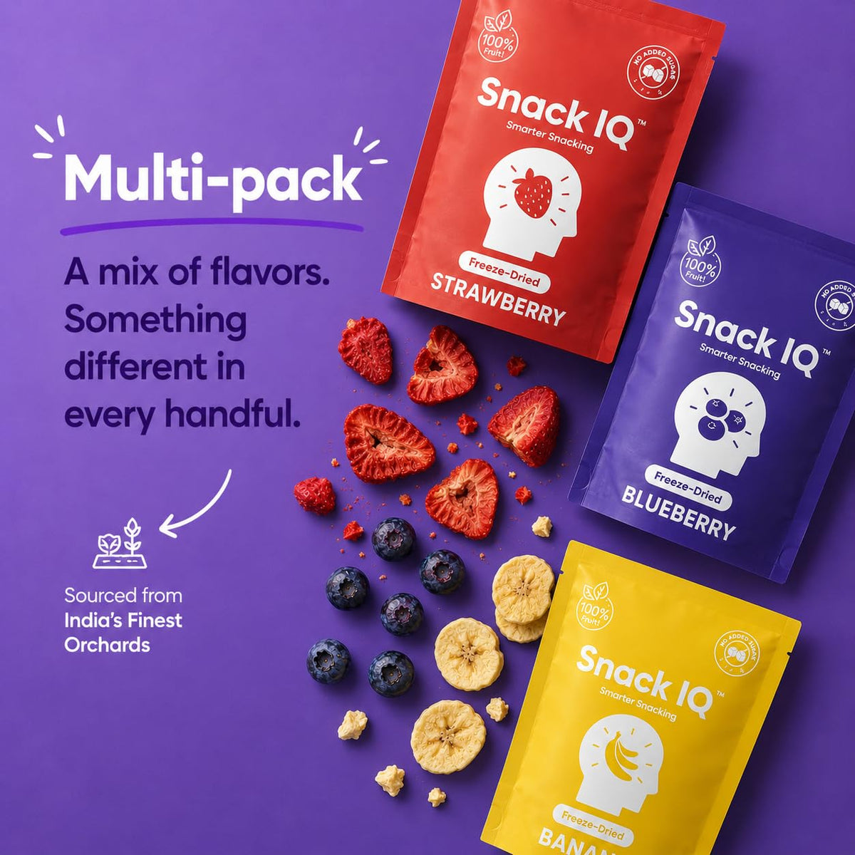Freeze-Dried Fruit Chips No Sugar Added 12-Pack