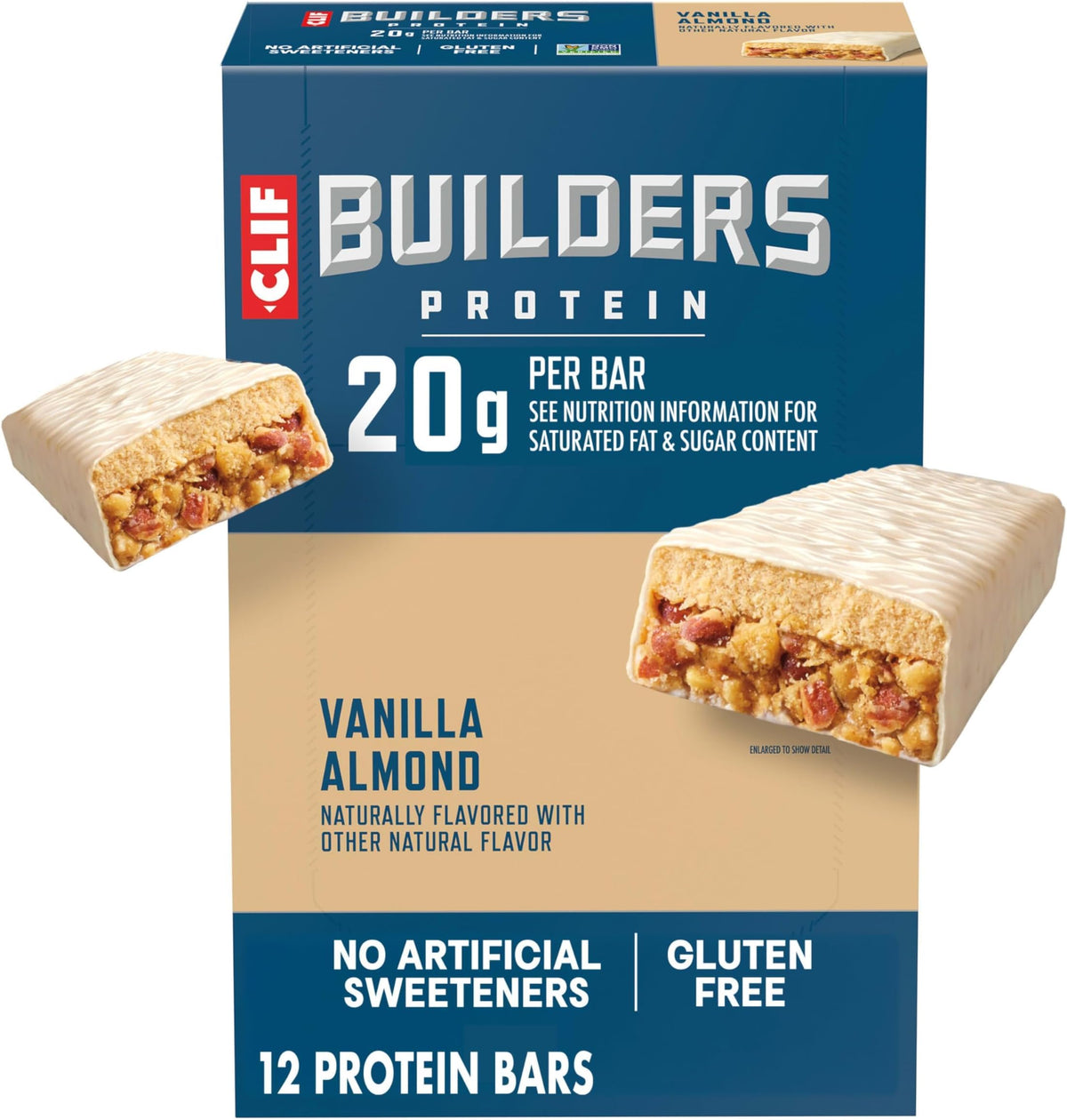 Vanilla Almond Protein Bars 20g Plant Protein