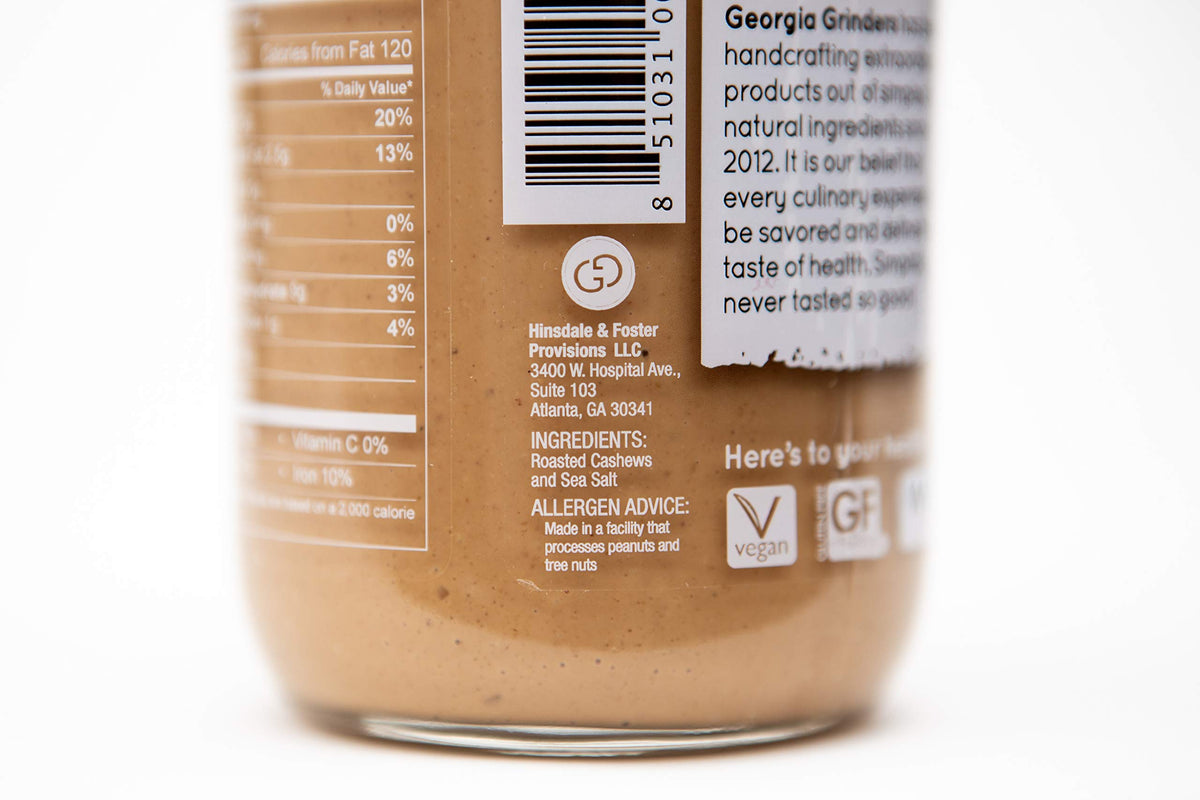 Creamy Cashew Butter No Sugar Added