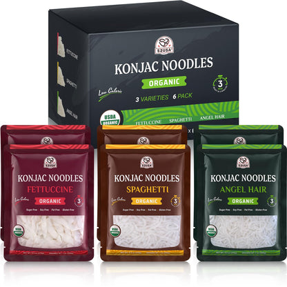 Organic Konjac Shirataki Noodles 3-Variety Pack