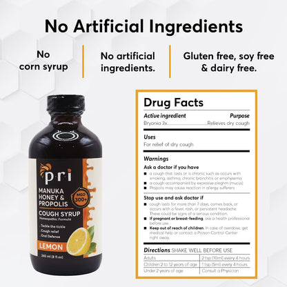 Natural Cough Syrup with Manuka Honey and Propolis