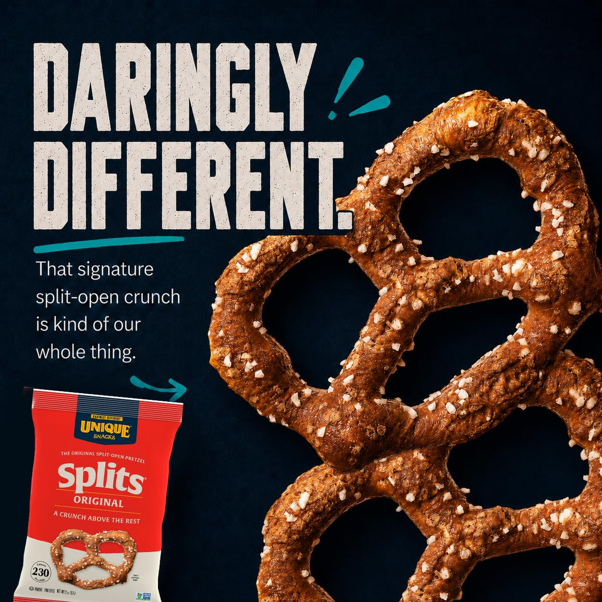 Homestyle Split Pretzels Non-GMO Classic Baked Snack