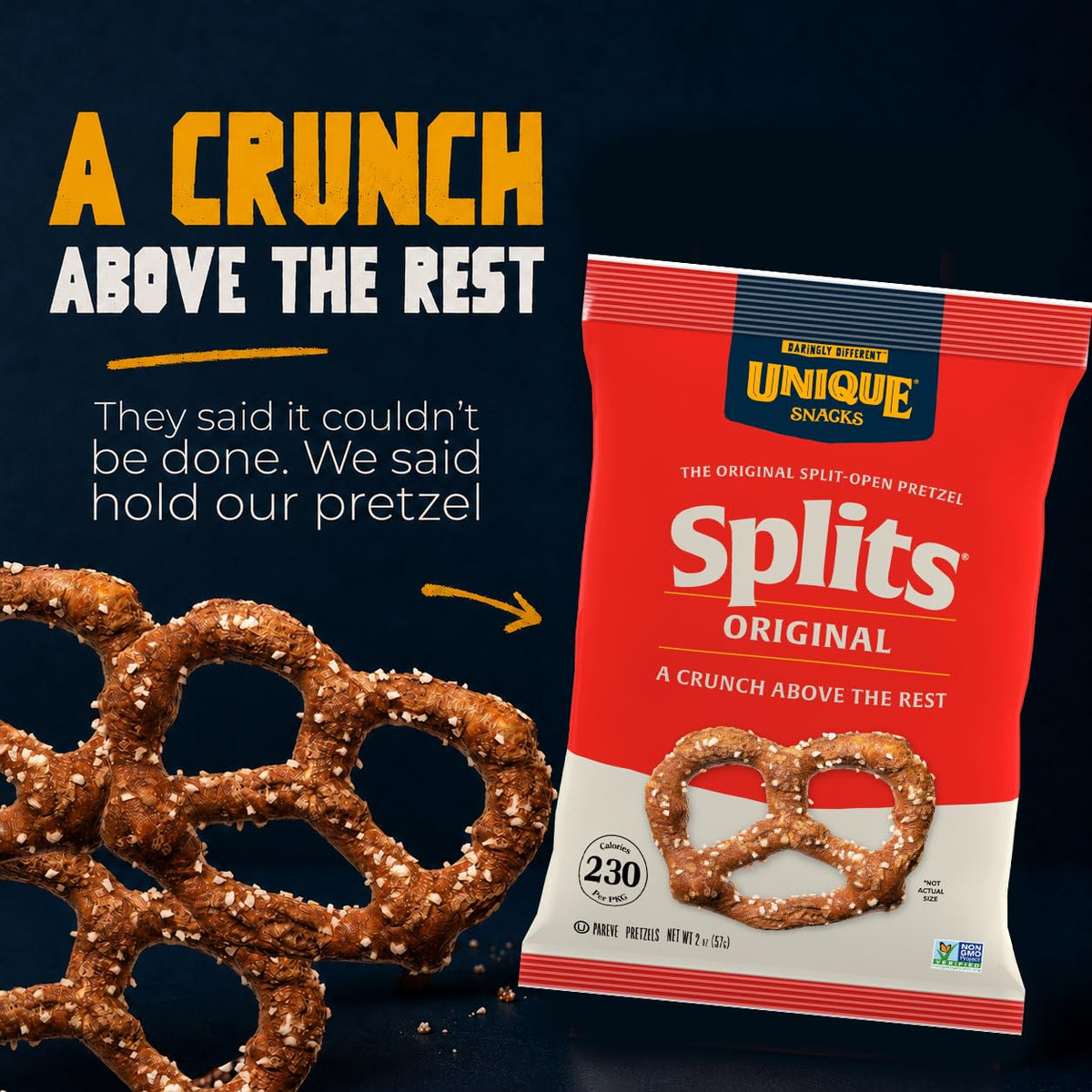 Homestyle Split Pretzels Non-GMO Classic Baked Snack