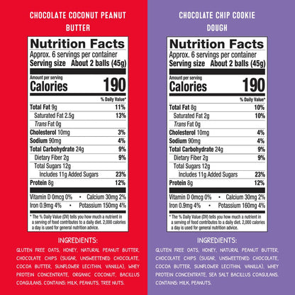 Whole-Food Protein Balls Variety Pack 8g Protein