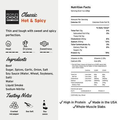 Hot and Spicy Beef Jerky Bold Premium Snack