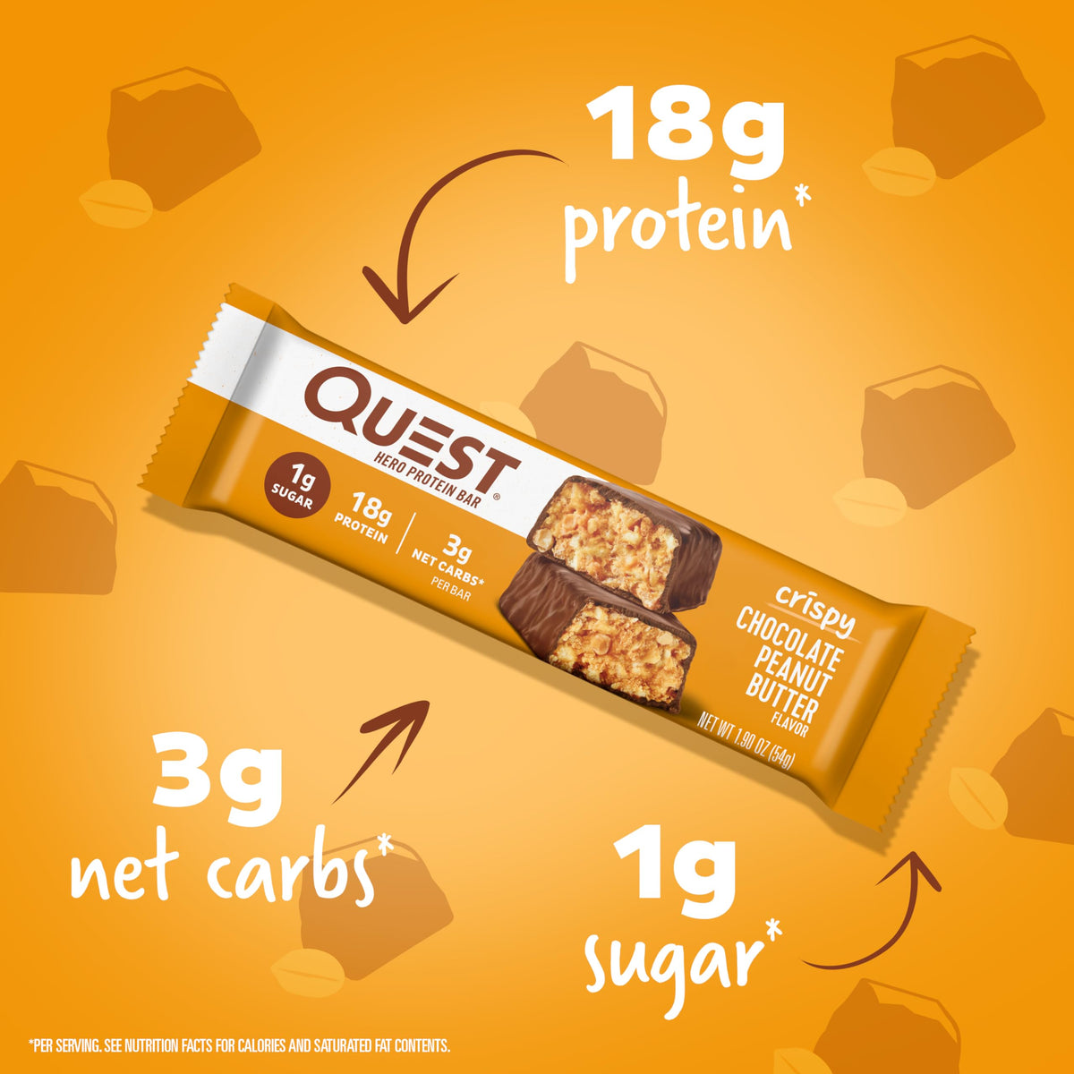 Chocolate Peanut Butter Protein Bar 18g Protein