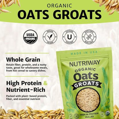 Organic Oat Groats High-Protein Whole Grain Oats