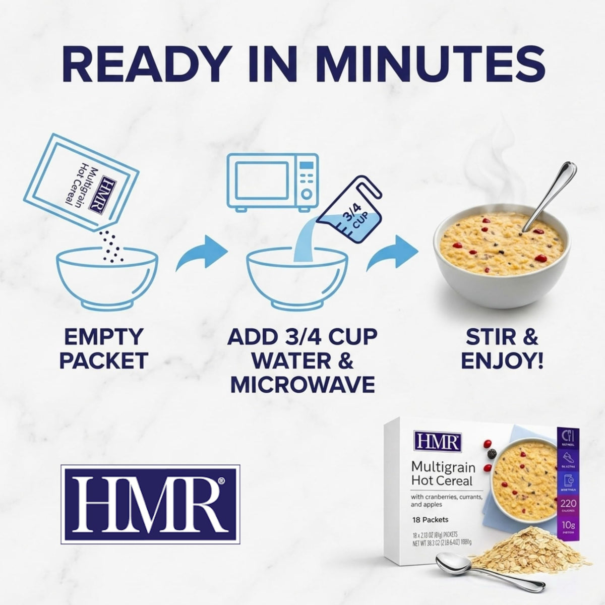 Multigrain Hot Cereal 10g Protein 18-Pack