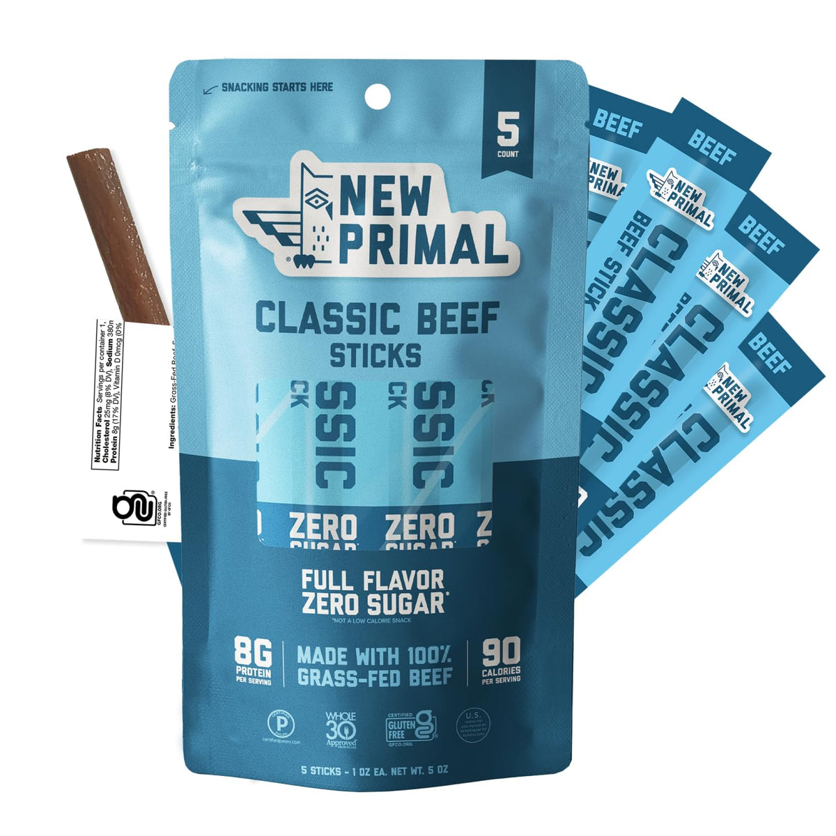 Grass-Fed Beef Sticks Classic and Spicy Pack