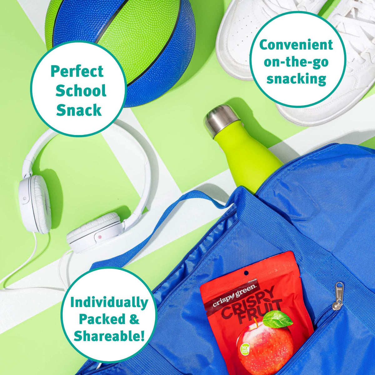 Crispy Green Natural Freeze-Dried Fruit, Single-Serve
