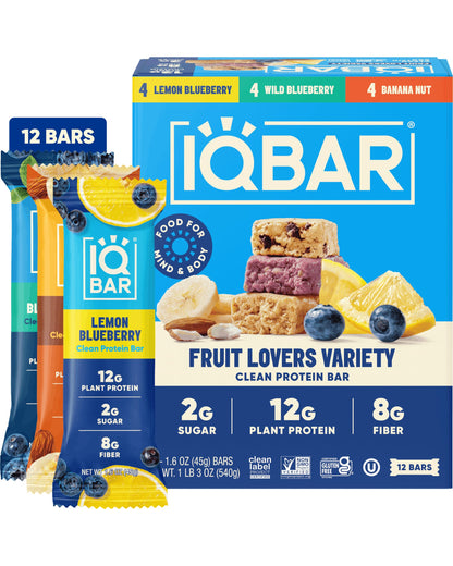 Plant Protein Bars Low-Carb High-Fiber Snack