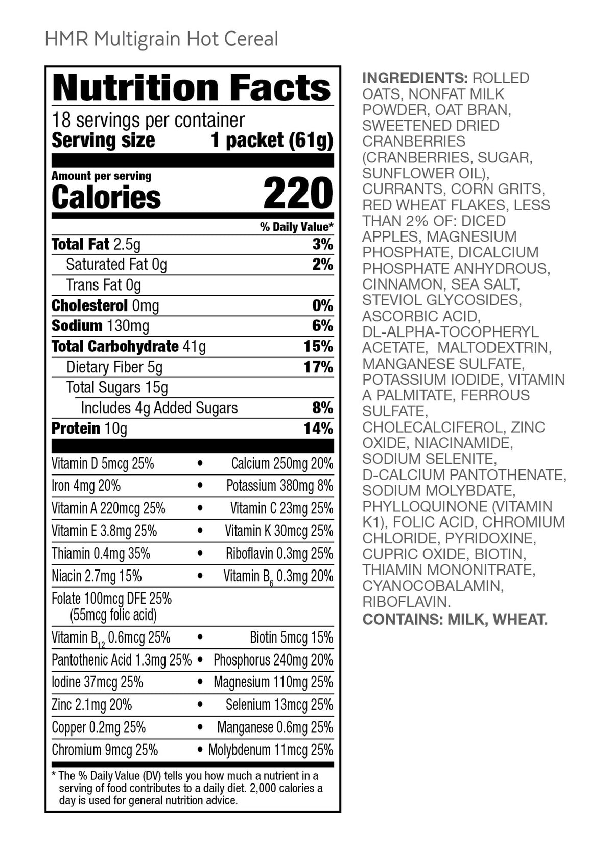 Multigrain Hot Cereal 10g Protein 18-Pack