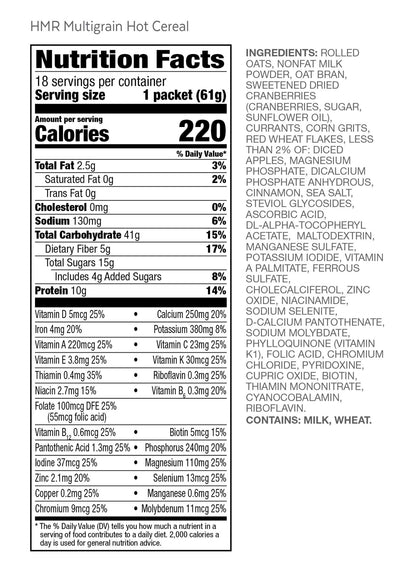 Multigrain Hot Cereal 10g Protein 18-Pack