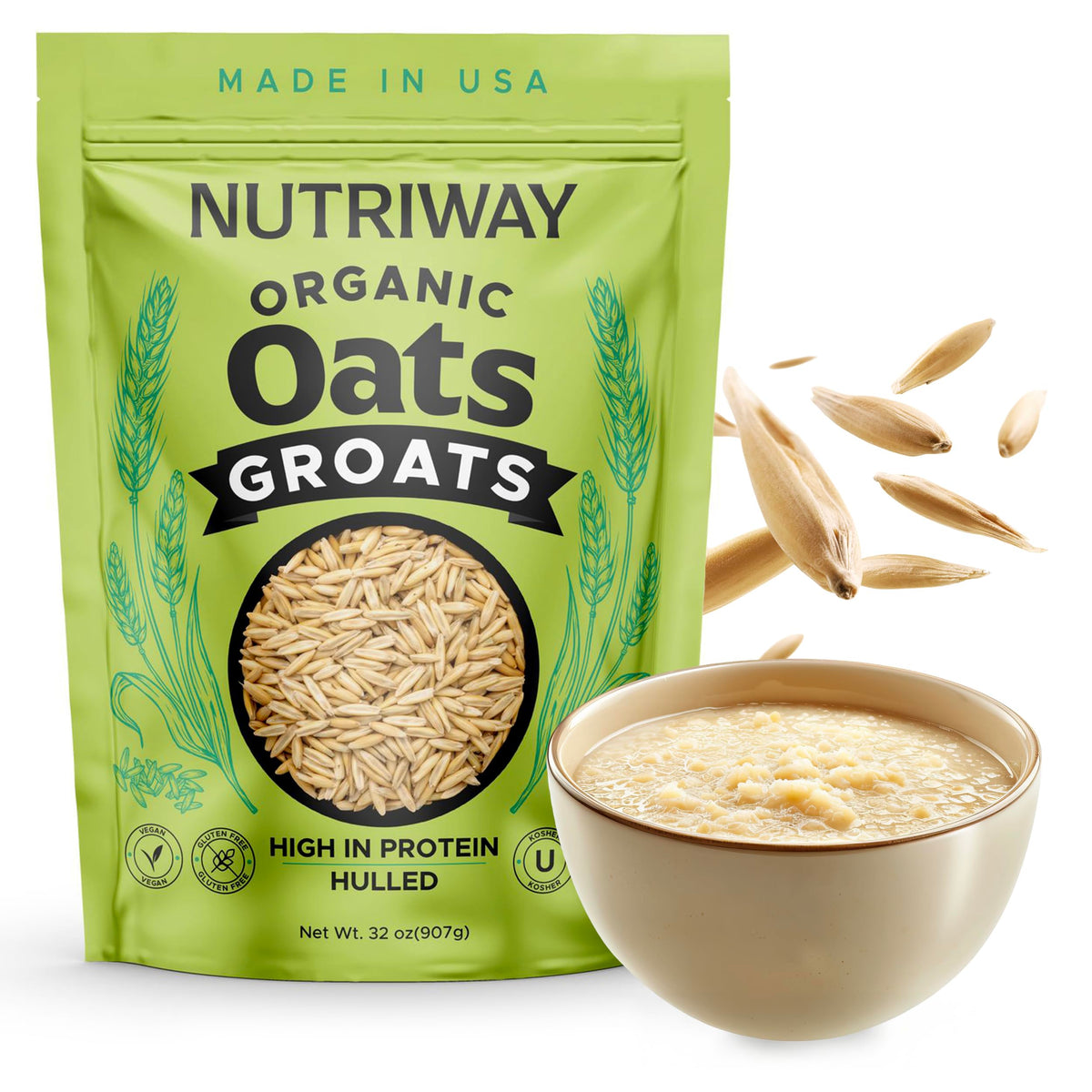 Organic Oat Groats High-Protein Whole Grain Oats