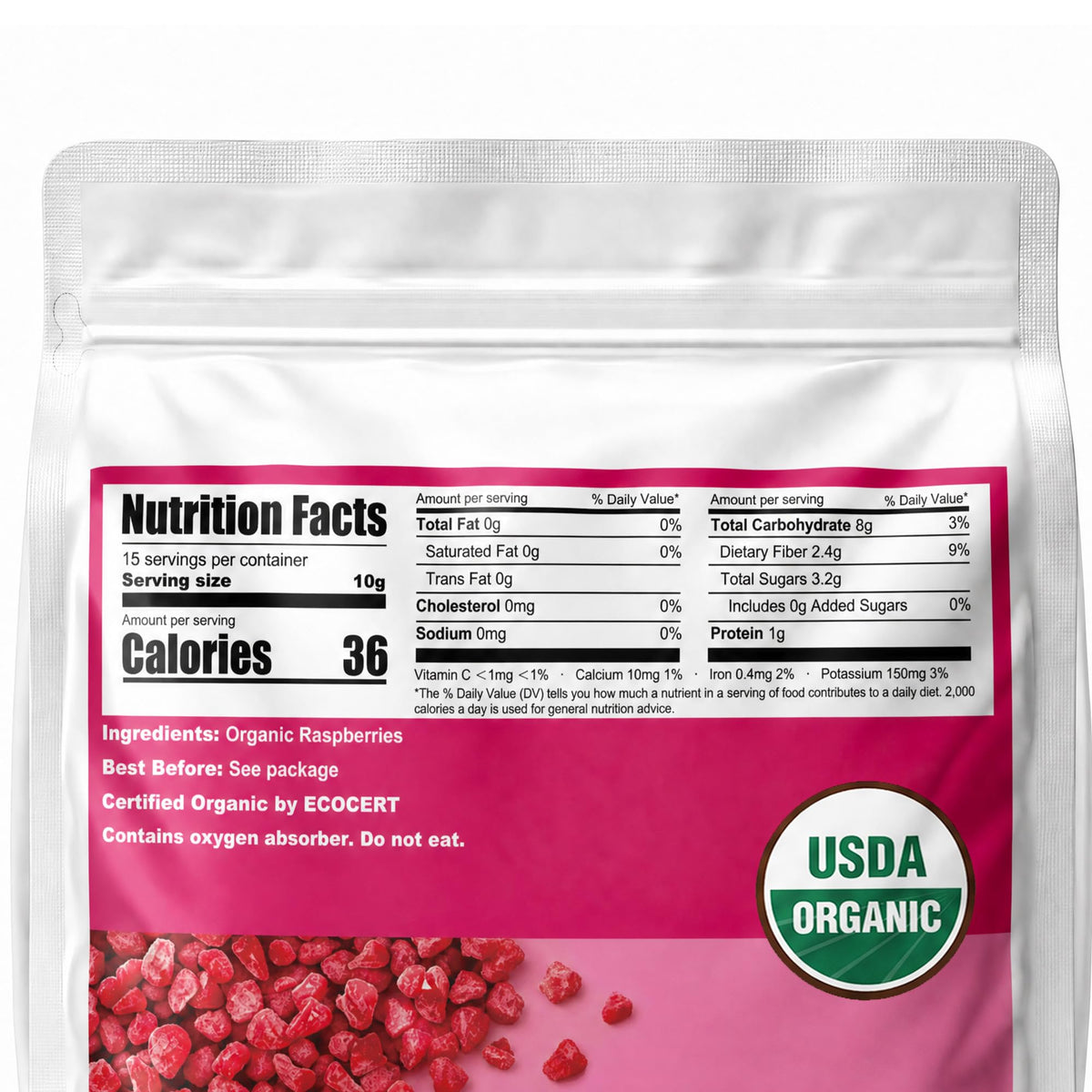 Freeze-Dried Raspberries Crispy Fruit Snack