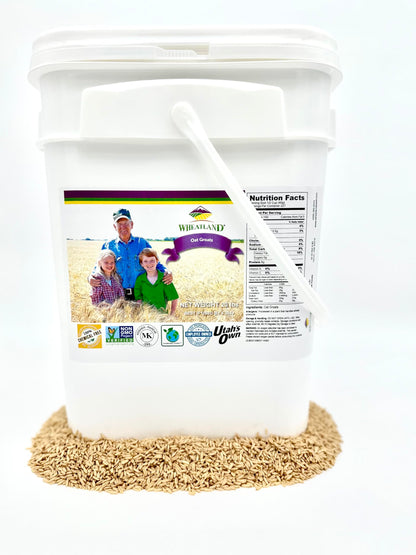 Whole Grain Oat Groats USA Grown 20 Pound Bucket