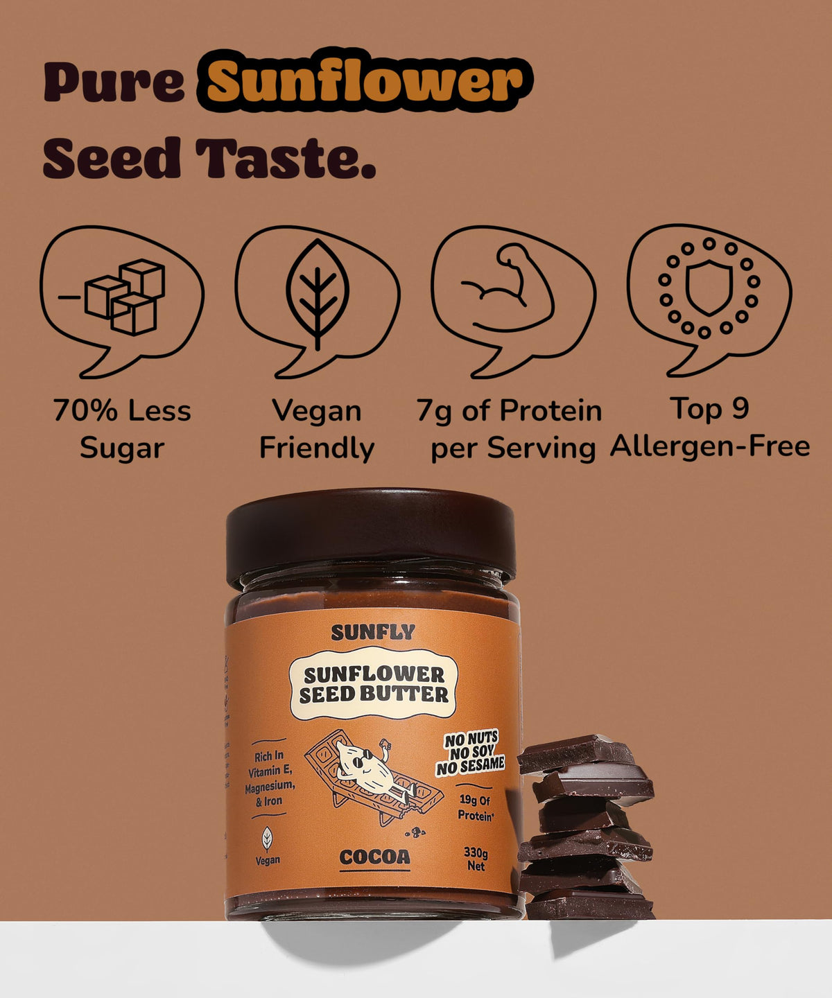 Sunflower Seed Butter Nut-Free High-Protein Spread