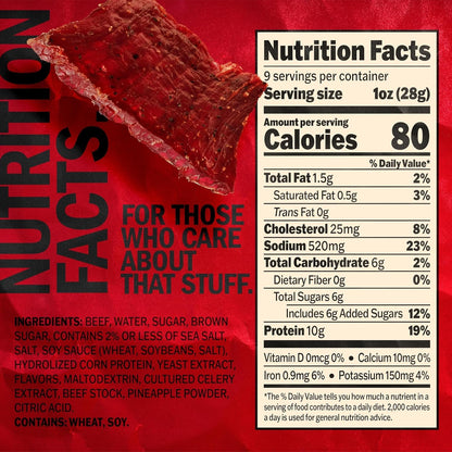 Teriyaki Beef Jerky High-Protein Gluten-Free Snack
