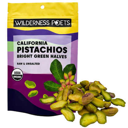 Organic Pistachio Halves California Grown Unsalted