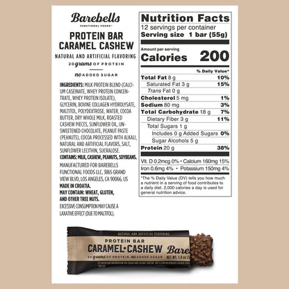 Caramel Cashew Protein Bars 20g Protein 24-Pack