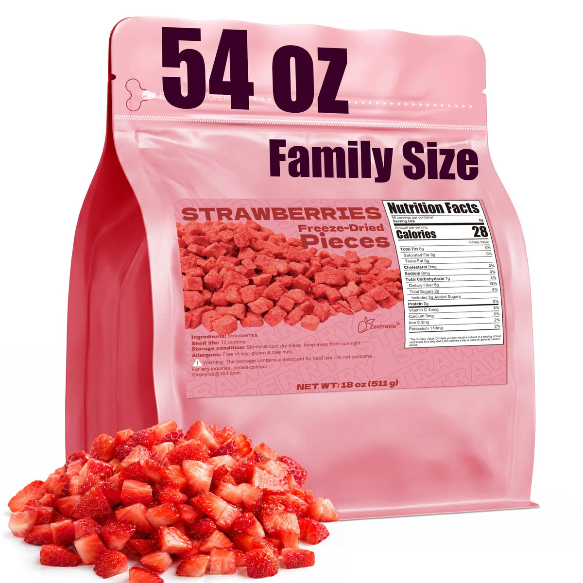 Freeze-Dried Strawberries Crispy Fruit Snack