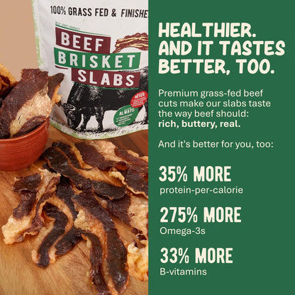 Beef Brisket Slabs Grass-Fed High-Protein Snack