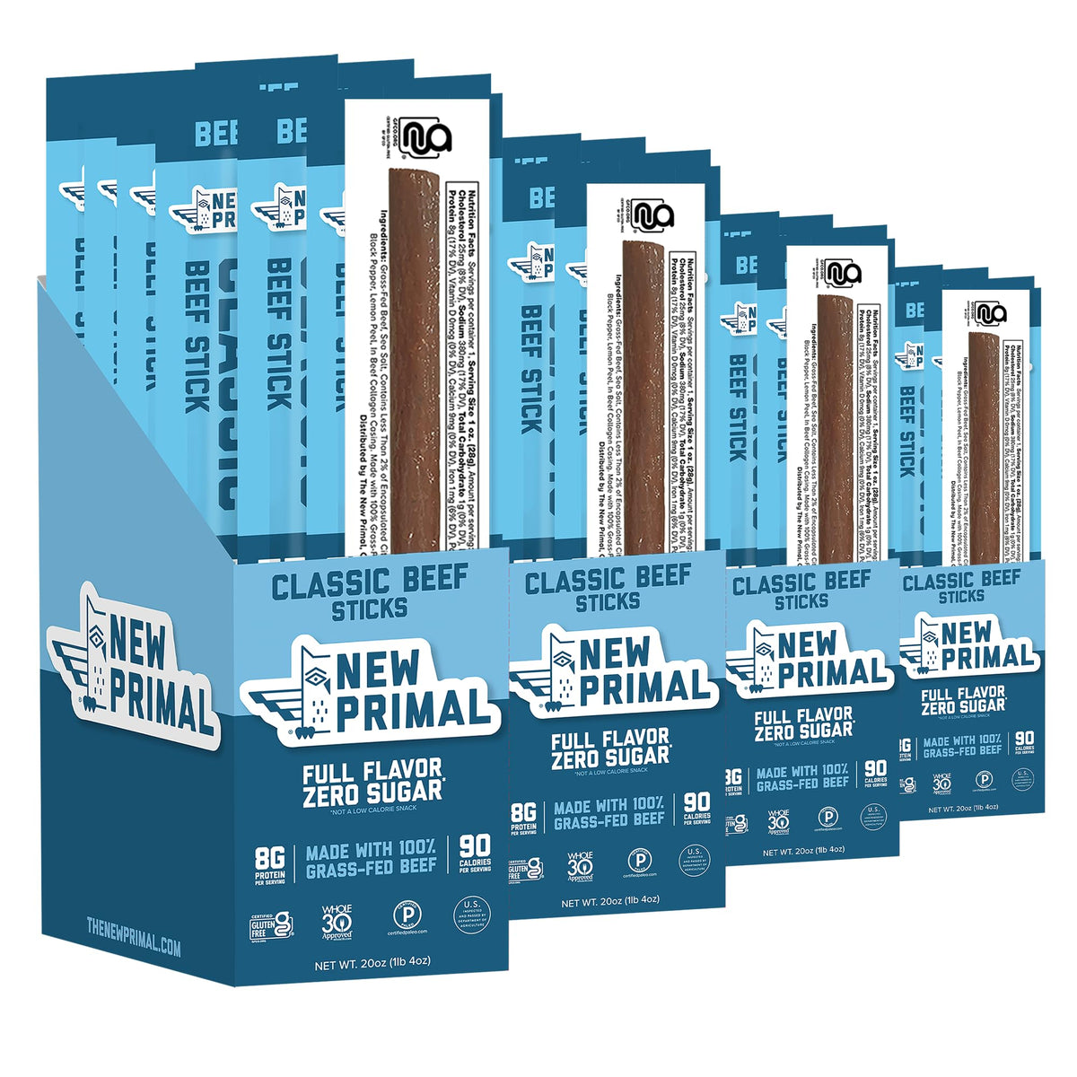 Grass-Fed Beef Sticks Classic and Spicy Pack