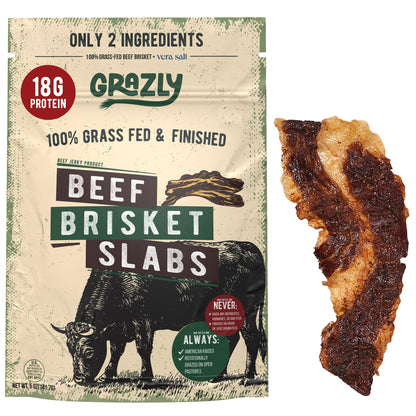 Beef Brisket Slabs Grass-Fed High-Protein Snack