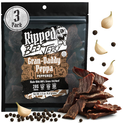 Beef Jerky Grass-Fed 20g Protein Made in USA