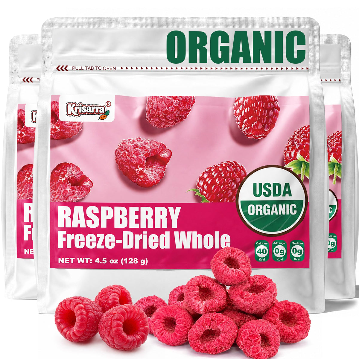 Freeze-Dried Raspberries Crispy Fruit Snack
