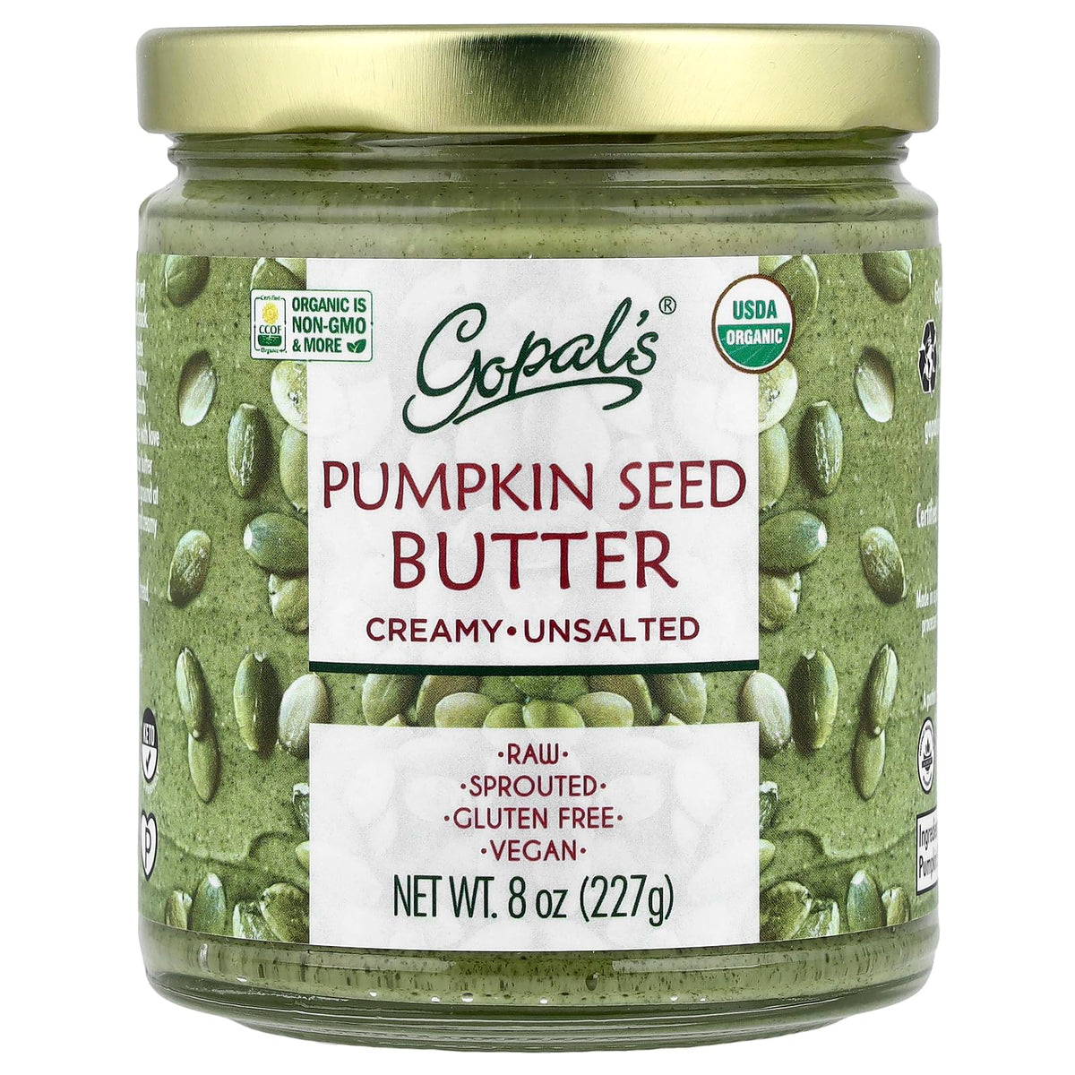 Organic Pumpkin Seed Butter Sprouted and Unsalted
