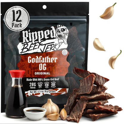 Beef Jerky Grass-Fed 20g Protein Made in USA