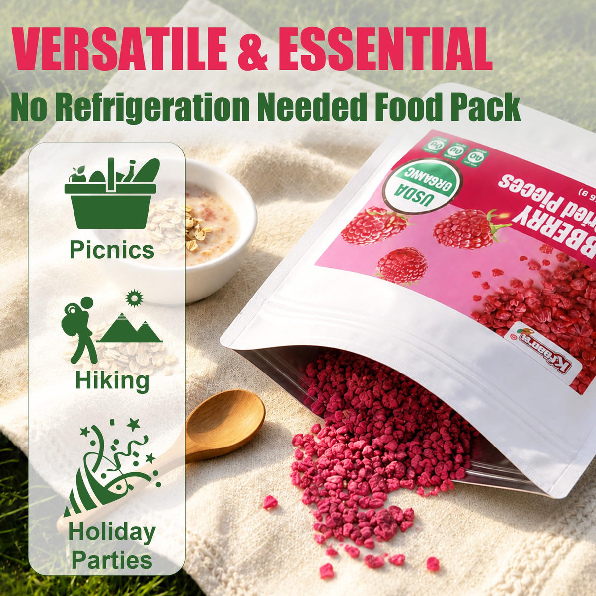 Freeze-Dried Raspberries Crispy Fruit Snack
