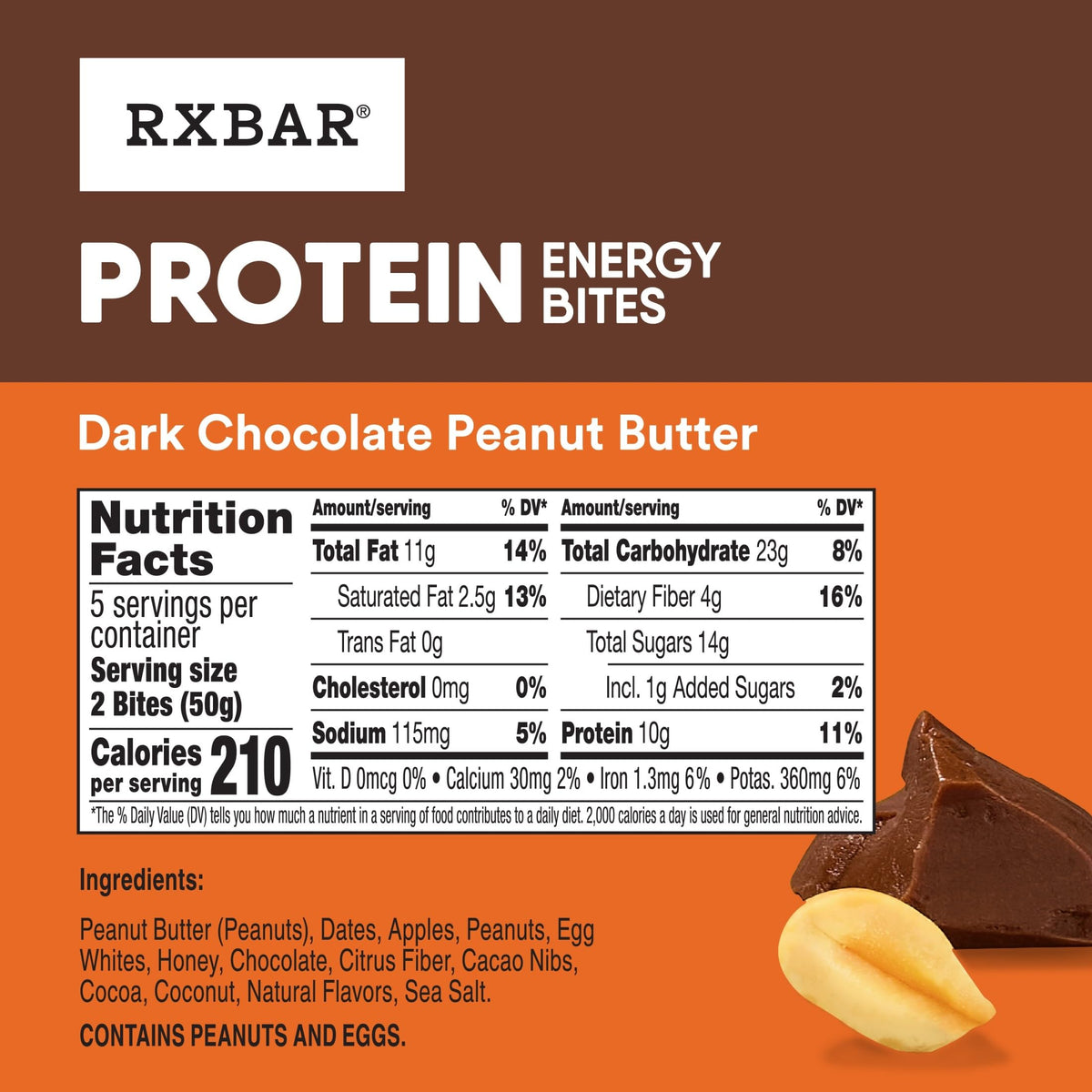 Protein Energy Bites Dark Chocolate Peanut Butter