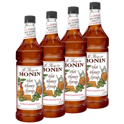 Hot Honey Syrup Sweet and Spicy 1 Liter 4-Pack