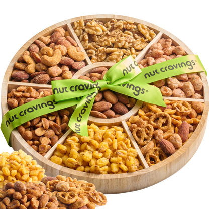 Mixed Nuts Gift Basket in Reusable Wooden Box