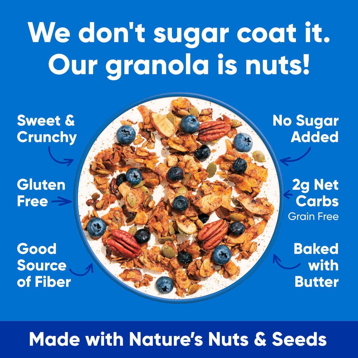 Blueberry Nut Granola Low-Carb Crunchy Blend