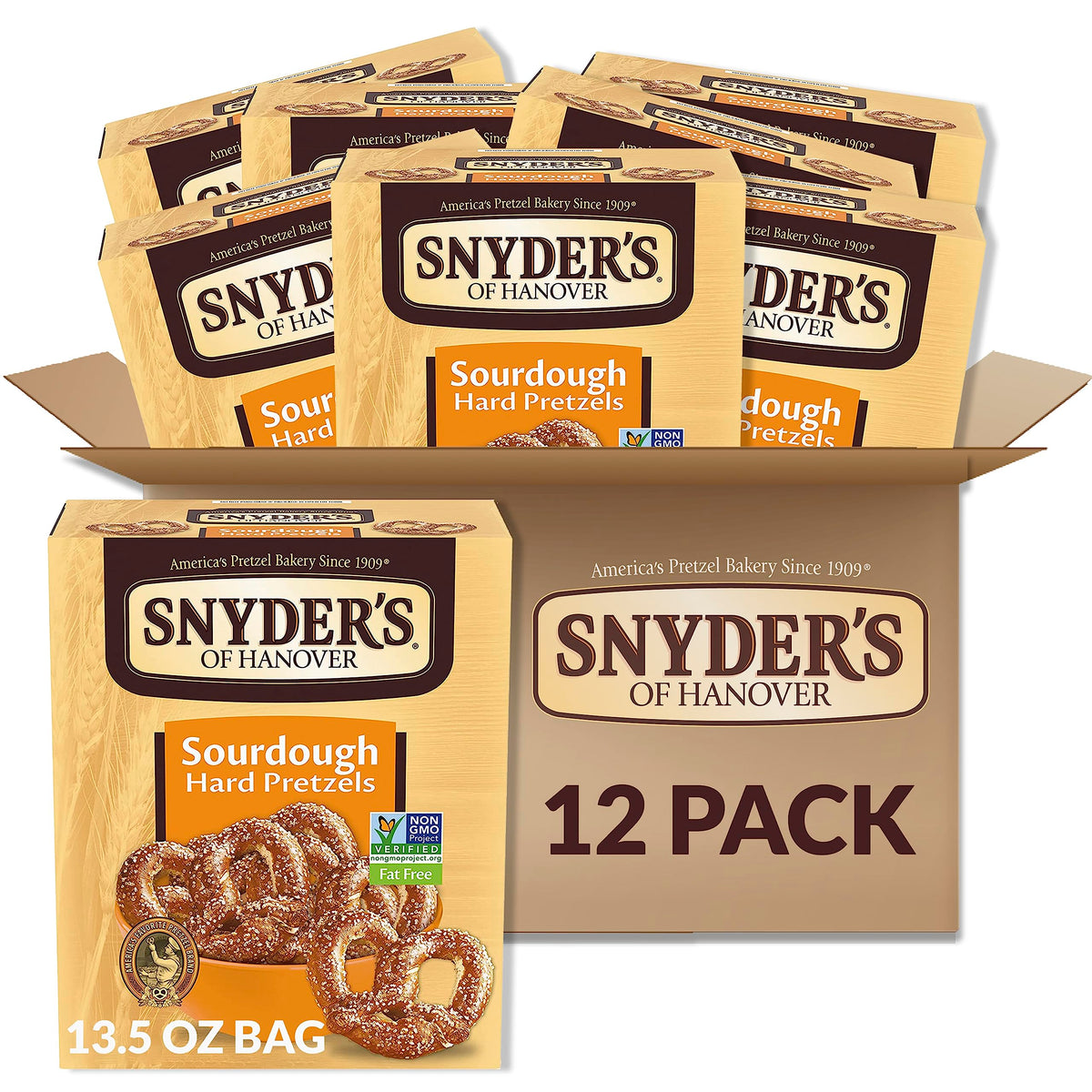 Sourdough Hard Pretzels Classic Crunch 12-Pack